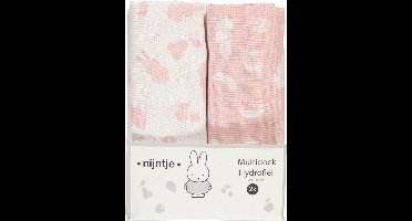 Nijntje Multidoek Hydrofiel XL Fruit - Swaddle - Inbakerdoek - 120x120 - Roze