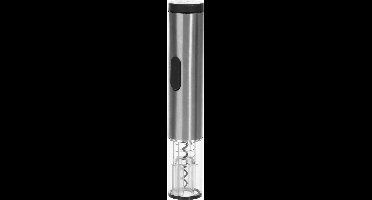 Kurkentrekker elektrisch RVS zilver 9 x 6 x 28 cm - Wijnopener