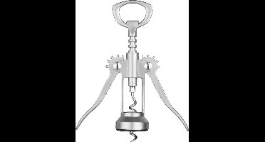 Kurkentrekker zilver 6 x 3 x 17 cm - Wijnopener