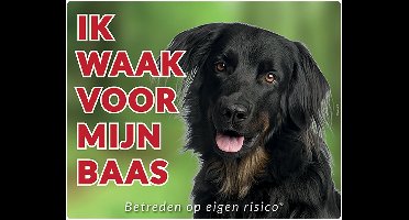 Hovawart Waakbord - Ik waak voor mijn Baas