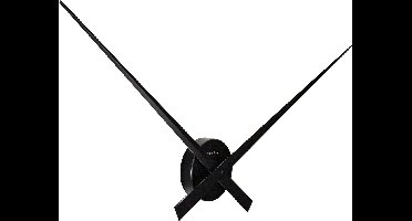 NeXtime Hands – Wandklok – 85 cm – Aluminium – Zwart