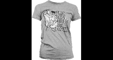 Gremlins Dames Tshirt -S- This Dude Likes To Party Grijs