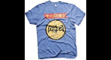 DC Comics Batman Heren Tshirt -2XL- Japanese Retro Logo Blauw
