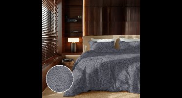 Zydante® Dekbedovertrek Emboss Panther 200x220 cm - Zilver Grijs - met 2 Kussenslopen