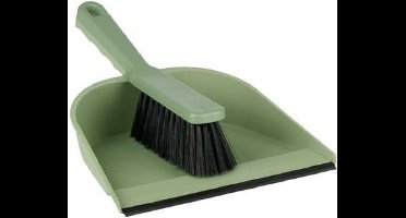 Lifetime Clean Stoffer en blik - kunststof - 32x23 cm - rubber rand