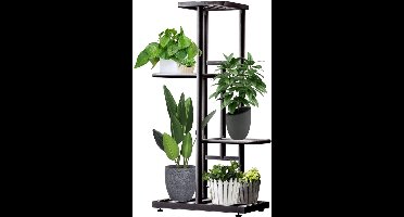 Home & Marker - Plantentrap - Plantenrek Binnen - Bloemenrek - Plantenetagere - Plantenladder - Vier Etages - POTSTAGE
