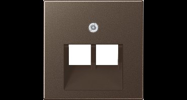 JUNG centraalplaat RJ45 2-voudig - A500 mokka (A 569-2 BFPLUA MO)