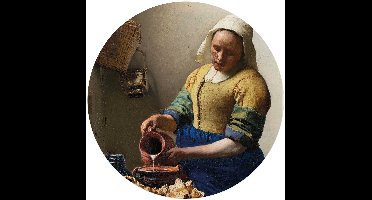 Plexiglasschilderij Vermeer Melkmeisje - Ø 70 - Acrylglas - REINDERS