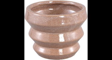 PTMD Tims Bloempot - 11 x 11 x 9 cm - Keramiek - Bruin