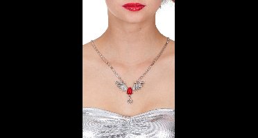 Ketting steen vleermuis - Zilver - Halloween - vampier - dracula