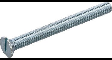 Hoenderdaal metaalschroef gegalv.pk.  m3 x 25 mm   din 963  - doos à 200 stuks