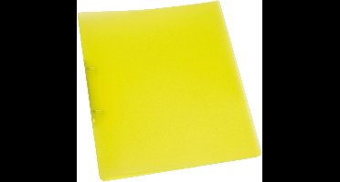Q-CONNECT ringmap, PP, 2 ringen, 16 mm, transparant geel