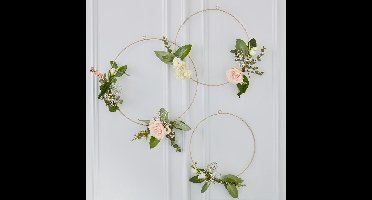 Gouden metalen decoratie ringen (3 stuks)