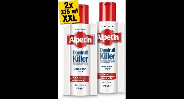 Alpecin Dandruff Killer Anti Roos Shampoo 2x 375ml | Effectief verwijdert en voorkomt roos | Haarverzorging voor mannen Made in Germany