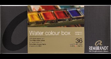Rembrandt Aquarelverf metalen set | 36 napjes + penseel