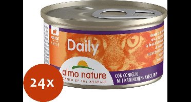 Almo Nature Cat Blik Daily Menu Mousse 85 g - Kattenvoer - 24 x Konijn