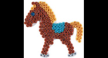 Hama midi KLEIN PAARDJE / PONY strijkkralen vormpje / figuur / grondplaat voor normale midi strijkparels (strijkkralenbordje / legbordje kralen boerderij dier), schoencadeau Sint / Kerstmis!