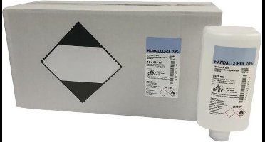 MediQoline Handalcohol, Toelatingsnr: 15097 N, 12 x 500 ml, voor desinfectie, Hygiënisch en antibacterieel