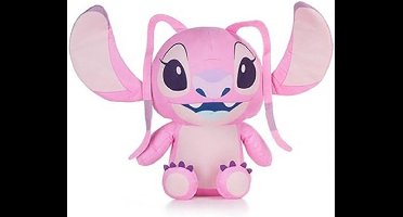 Angel Big Smile - Disney Lilo & Stitch Pluche Knuffel 30 cm - Disney Plush Toy - Speelgoed knuffeldier knuffelpop voor kinderen jongens meisjes - knuffels Lilo en Stitch, Angel, Leroy, Stitch