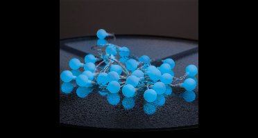 Star Trading LED-lichtketting 'Berry', netvoeding, 50 LED-ballen, blauw, buiten, 7,35 m
