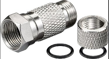 Weerbestendige schroef F-connector voor 8,0mm kabel / recht