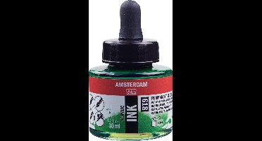 Amsterdam Acrylic Inkt Fles 30 ml Permanentgroen Licht 618