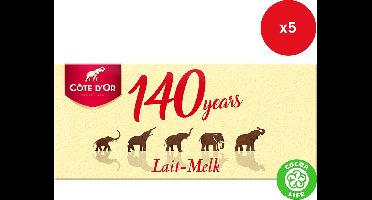 Côte d'Or - chocoladetablet - vol melk - 150g x 5