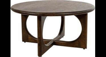 Salontafel Zodiac rond mangohout Ø80 cm - Walnoot