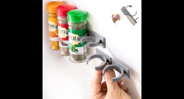 Innovagoods® Kruidenrek - Kruidenrek Ophangbaar - 5x4 Potjes - Kruiden Organizer - Specerijen Rek - Kruidenrekje - Zelfklevend