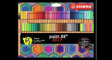 STABILO point 88 - Premium Fineliner - Fine 0,4 mm - Set Met Alle 65 Kleuren