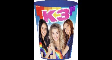 K3 beker - donkerblauw - met Hanne, Marthe en Julia