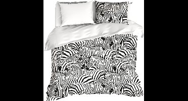 De Witte Lietaer Dekbedovertrek Zebra Eggshell - Lits Jumeaux - 240 x 220 cm - Katoen Satijn