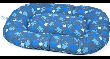 Duvo+ de smurfen ovaal kussen doorstikt 81x55x8cm blauw