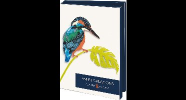 Bekking & Blitz - Wenskaartenmapje - Set wenskaarten - Kunstkaarten - Museumkaarten - 10 stuks - Inclusief enveloppen - IJsvogel - Papierknipkunst - Paper creations - Geertje Aalders