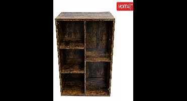 Hoppa! Boekenkast - 5 vakken - Bruin - 50 x 24 x 80 cm (B x D x H)