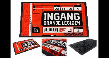 WK 2026 deurmat - deurmat - droogloopmat - schoonloopmat - wk 2026 mat - Ingang Oranje Legioen 45 x 75 cm