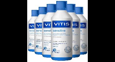 Vitis Mondwater Sensitive - 6 x 500 ml - Voordeelverpakking