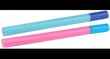 Eddy Toys Waterpistool van foam 54 cm - waterspuiten klein model - spuit 10 meter ver - blauw - water speelgoed
