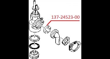 Originele benzinekraan reparatieset voor Yamaha 250 TY Motorfiets 1974 tot 1977 137-24523-00 Gloednieuw