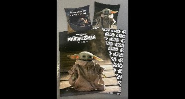 Star Wars dekbedovertrek - eenpersoons - Starwars the Mandalorian dekbed - 140 x 200 cm.