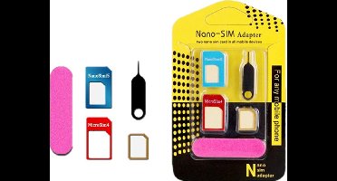 Simkaarthouder set met pin sleutel - Micro- Nano-Sim houder voor mobiele telefoon /Universele simhouder 4 in 1 Standaard