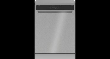 Sharp QWNA4YF44AIEU - vrijstaande vaatwasser - energie label A - 9 liter waterverbruik - 10 jaar motorgarantie - RVS deur