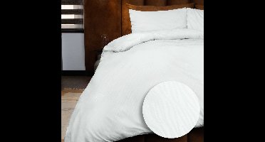 Zydante® Dekbedovertrek Emboss Zebra 140x220 cm - Zilver Grijs - met 1 Kussenslopen