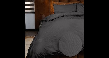 Zydante® Dekbedovertrek Emboss Zebra 200x220 cm - Zwart - met 2 Kussenslopen