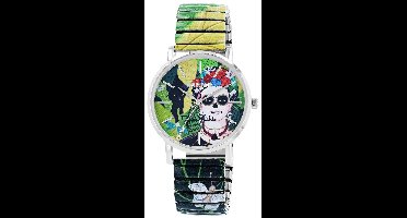 Raptor Herenhorloge siliconen Swag met echte leren band, 3 ATM, inclusief geschenkdoos