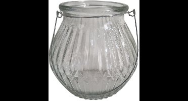 Glazen sfeerlicht of vaasje D14cm. H14cm.