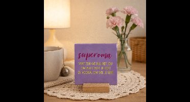 Superoma - Keramische decoratie tegel - Moederdag
