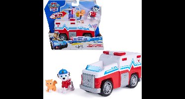 PAW Patrol - Search & Rescue - Marshall's Reddingsvoertuig met 2 figuren & terugtrekfunctie - Speelgoedvoertuigen
