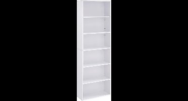 Hoppa! Boekenkast - Wit - Houtspaanplaat - 60 x 24 x 178 cm (B x D x H)