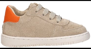 Shoesme Beige Sneakertje - Sneakers Kinderen - Jongens - Beige Black - Suède - Maat 22